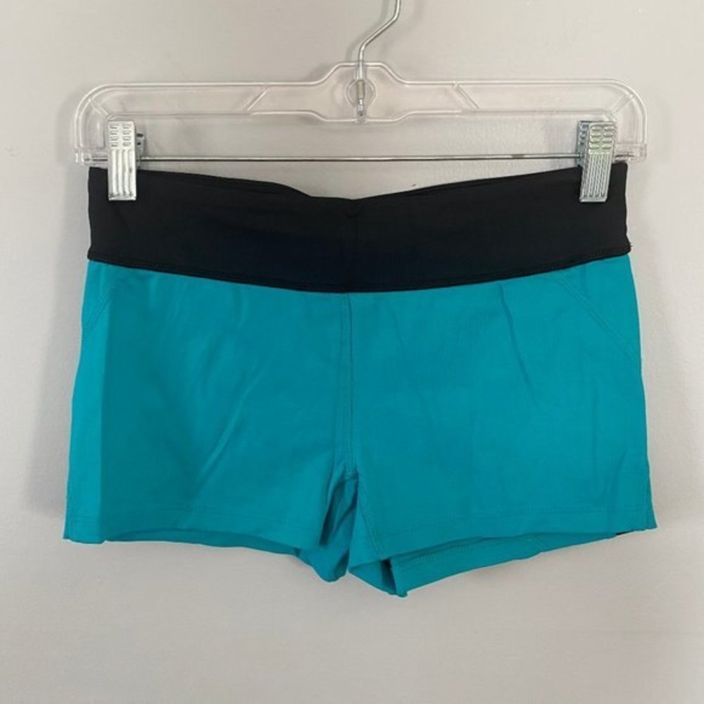 Forever 21 F21 Teal Spandex Shorts low rise